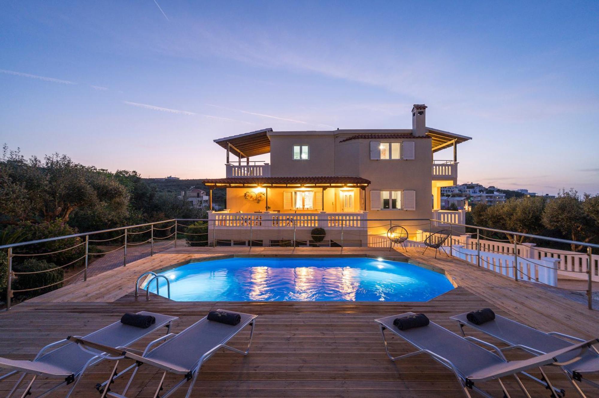 Casa De Philippe With Unique Seaview 2' From Beach Agia  Buitenkant foto