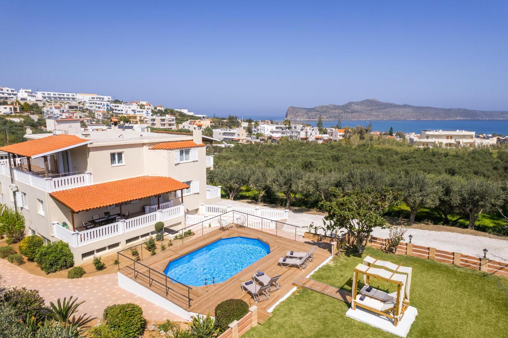Casa De Philippe With Unique Seaview 2' From Beach Agia  Buitenkant foto